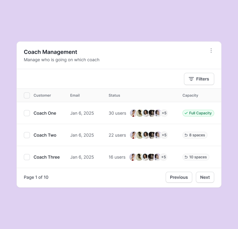 Coach Management