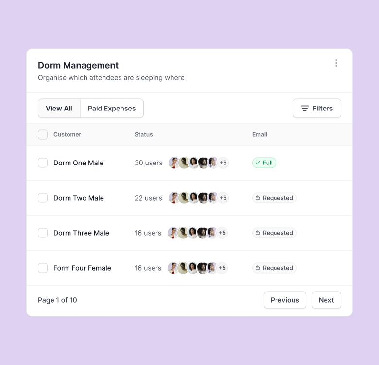 Dorm Management