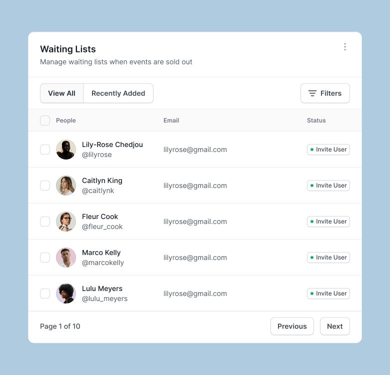 Waiting Lists